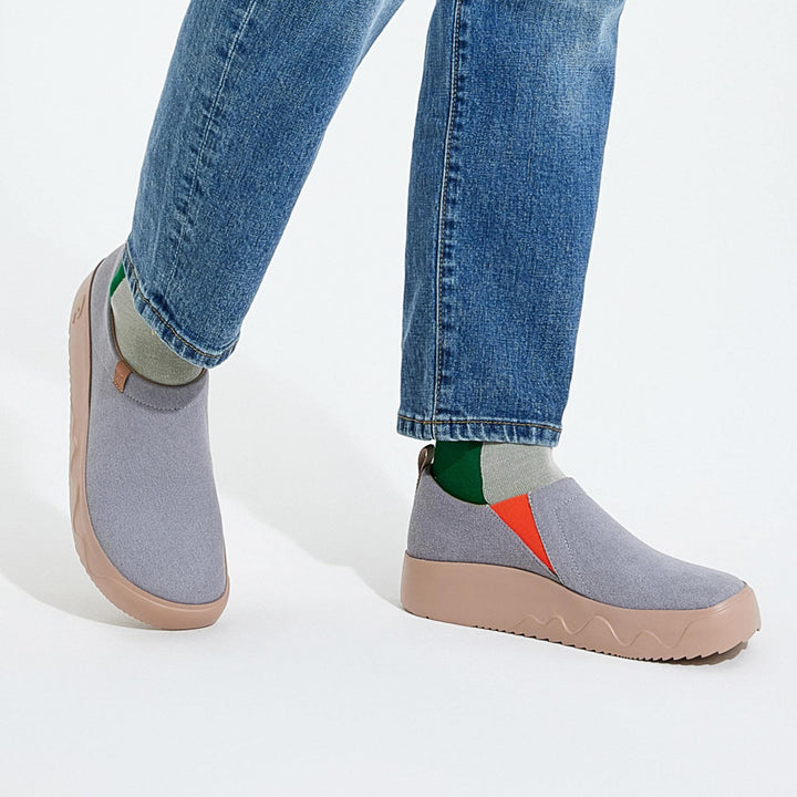 UIN Men Gull Grey Toledo IX Men Canvas loafers