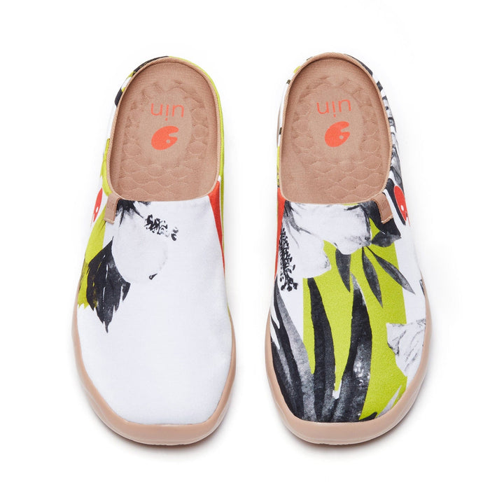 UIN Men Hibiscus in Full Bloom Malaga slipper Men Canvas loafers