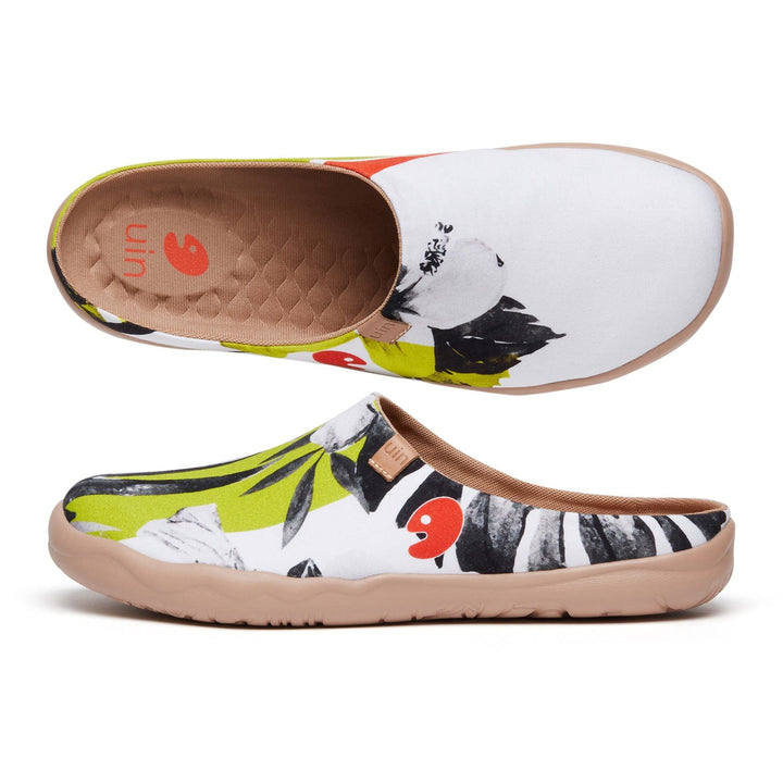 UIN Men Hibiscus in Full Bloom Malaga slipper Men Canvas loafers