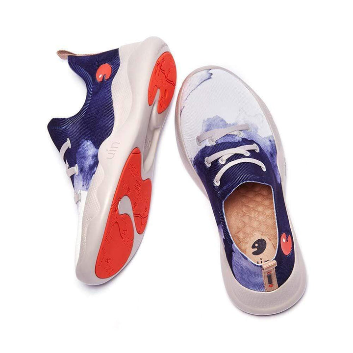 UIN Men Ink Dyeing Canvas loafers