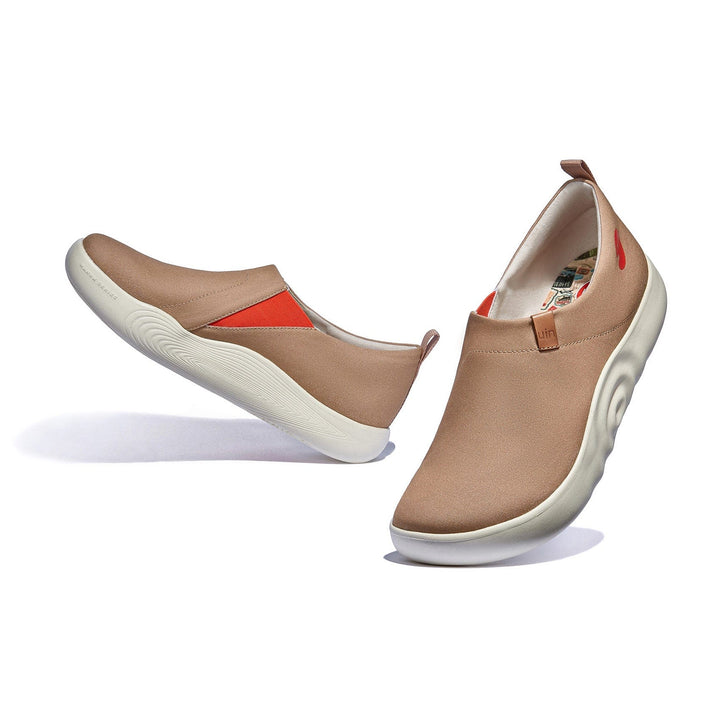 UIN Men Khaki Brown Toledo X Men Canvas loafers