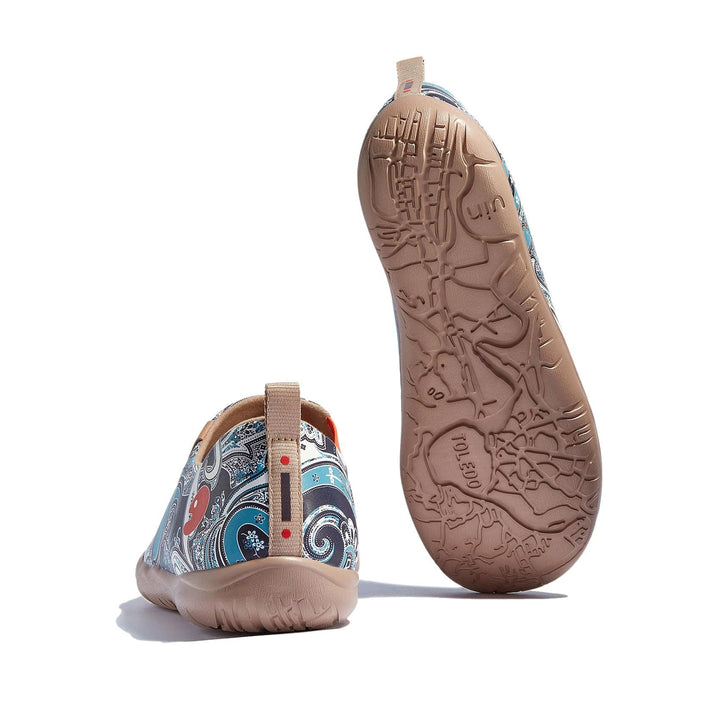 UIN Men Marine Paisley Toledo I Men Canvas loafers