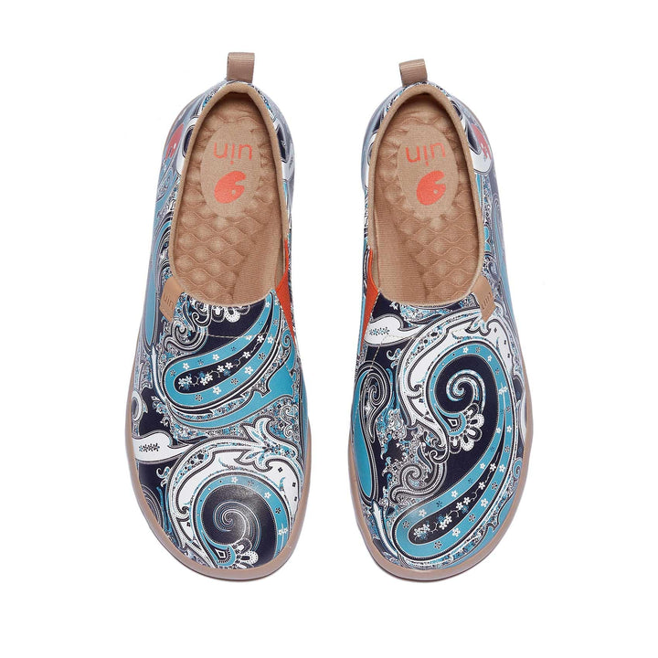 UIN Men Marine Paisley Toledo I Men Canvas loafers