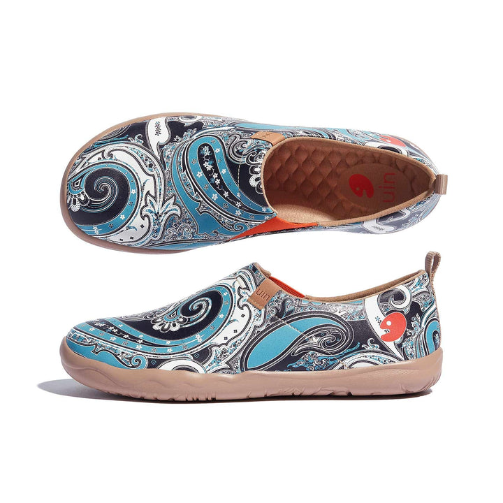 UIN Men Marine Paisley Toledo I Men Canvas loafers
