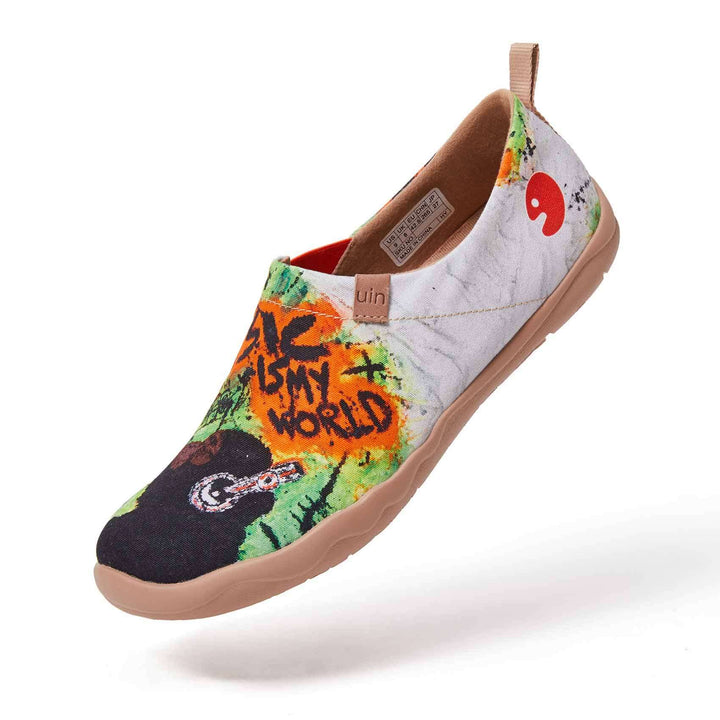 UIN Men Music is My World Canvas loafers