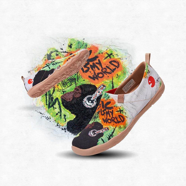 UIN Men Music is My World Canvas loafers
