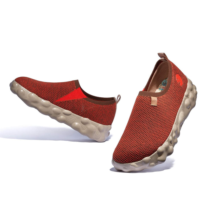 UIN Men Ochre Red Toledo VI Men Canvas loafers