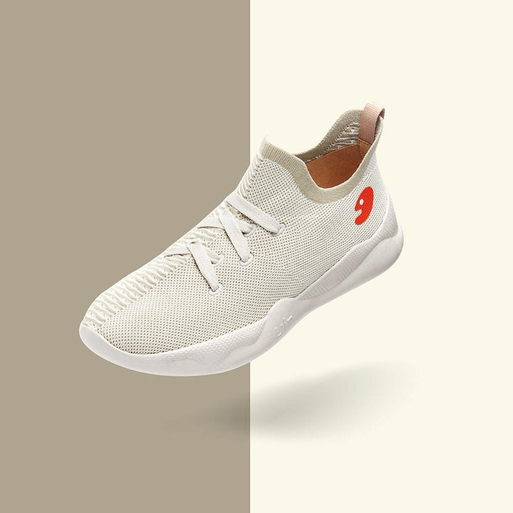 UIN Men Off-white Brown Mijas Canvas loafers