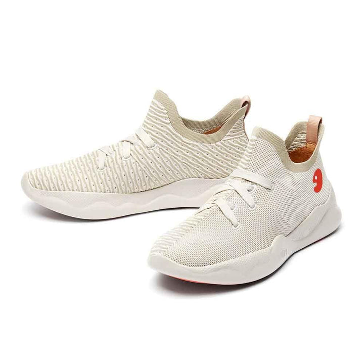 UIN Men Off-white Brown Mijas Canvas loafers