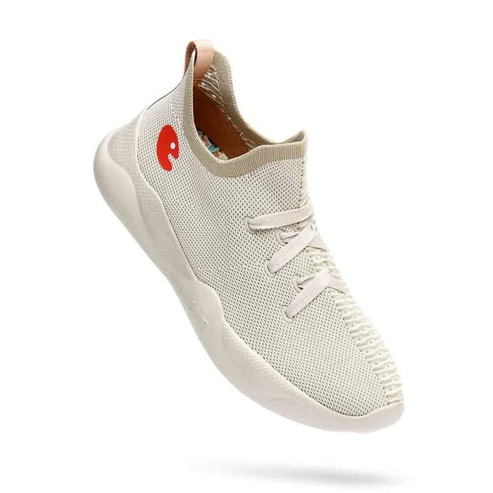 UIN Men Off-white Brown Mijas Canvas loafers