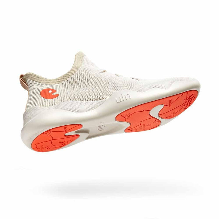 UIN Men Off-white Brown Mijas Canvas loafers