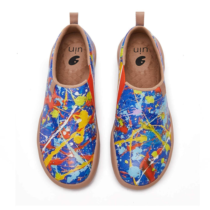 UIN Men Optical Shadow Canvas loafers