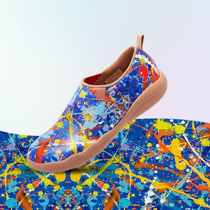 UIN Men Optical Shadow Canvas loafers