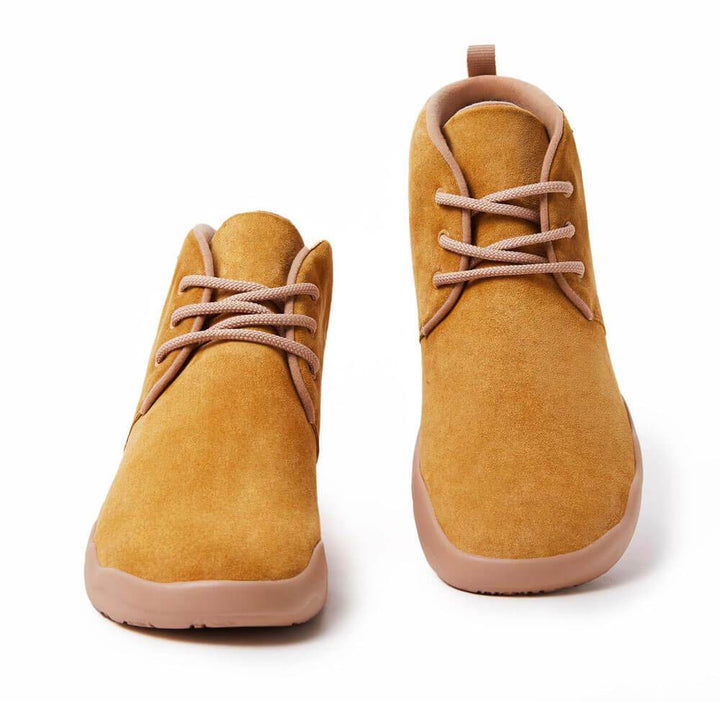 UIN Footwear Men (Pre-sale) Bilbao Khaki Cow Suede Lace-up Boots Men Canvas loafers