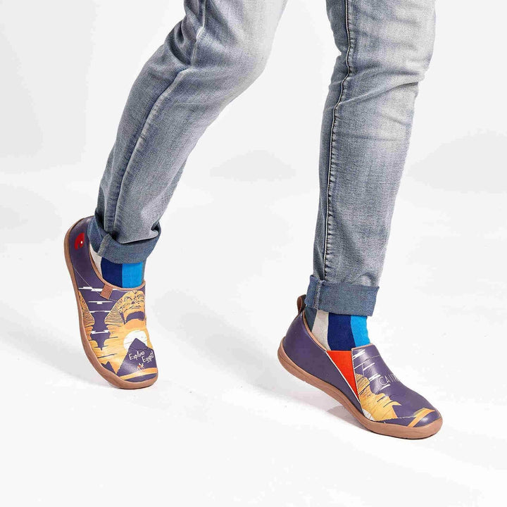 UIN Men (Pre-sale) Great Sphinx of Giza Canvas loafers