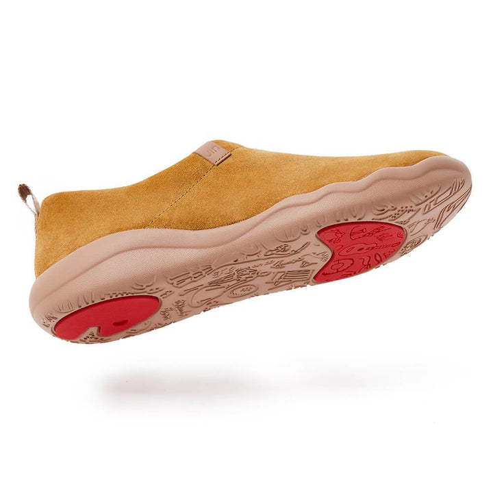 UIN Men (Pre-sale) Toledo II Khaki Cow Suede Men Canvas loafers