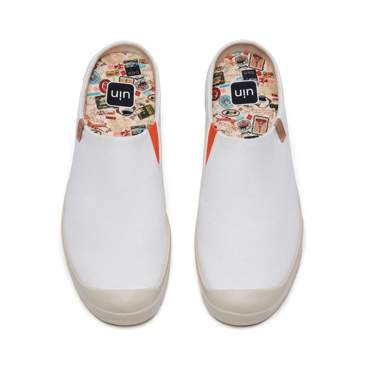 UIN Men Pure White Cadiz III Men Canvas loafers