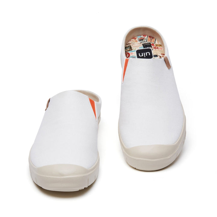 UIN Men Pure White Cadiz III Men Canvas loafers