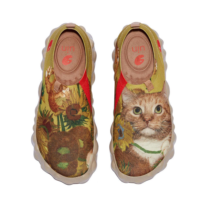UIN Men Sunflowers and Cat 2 Toledo VI Men Canvas loafers