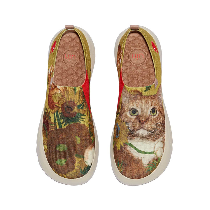 UIN Men Sunflowers and Cat 4 Toledo XV Men Canvas loafers