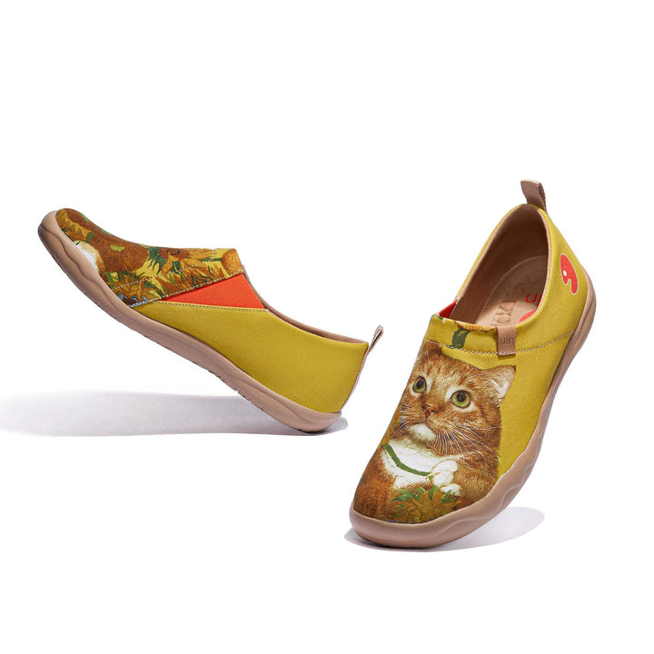 UIN Men Sunflowers and Cat Toledo I Men Canvas loafers