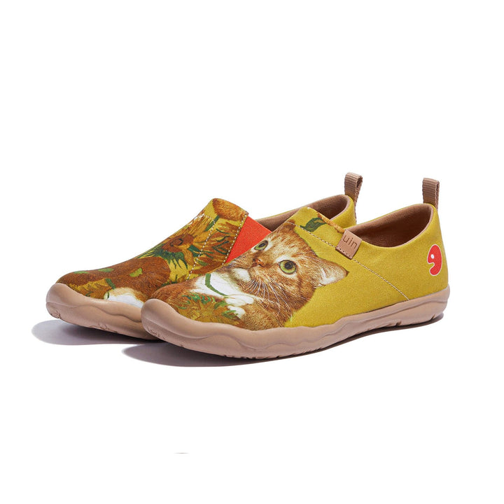 UIN Men Sunflowers and Cat Toledo I Men Canvas loafers