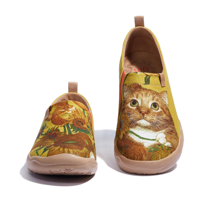 UIN Men Sunflowers and Cat Toledo I Men Canvas loafers