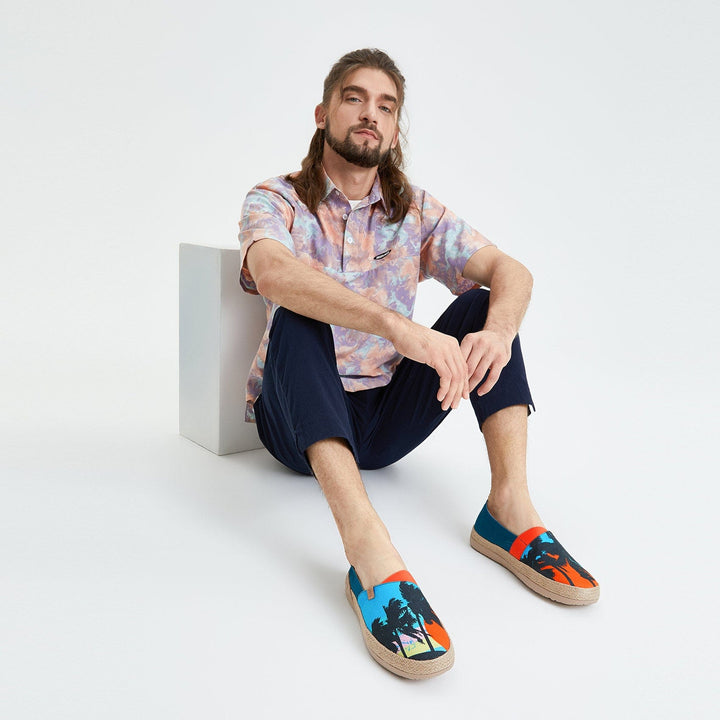 UIN Men Sunset Palm Marbella I Men Canvas loafers