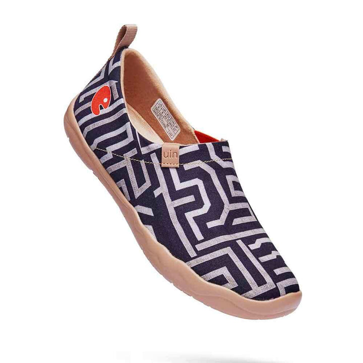 UIN Men Thread of Maze Canvas loafers