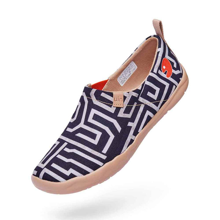 UIN Men Thread of Maze Canvas loafers
