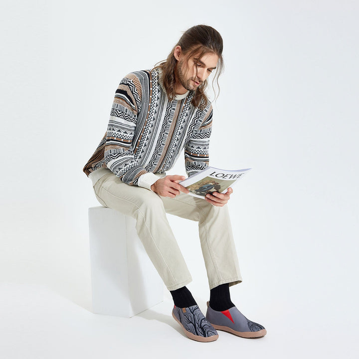 UIN Men Wolf In the Woods Toledo I Men Canvas loafers