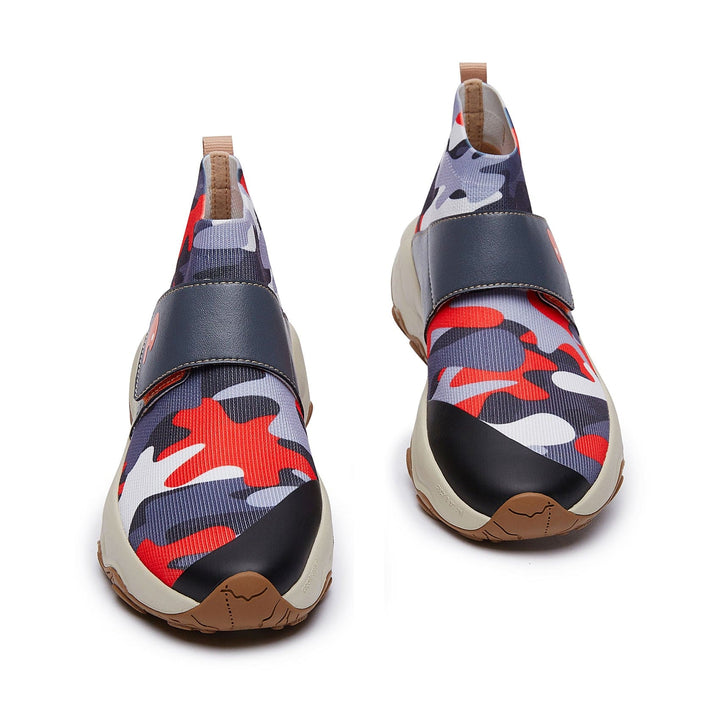 UIN Women Crack-Red & Grey Cazorla II Women Canvas loafers