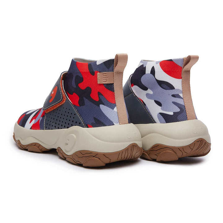 UIN Women Crack-Red & Grey Cazorla II Women Canvas loafers