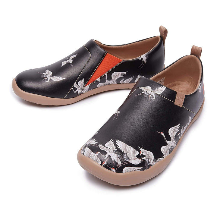 UIN Women Crane In Dark Canvas loafers