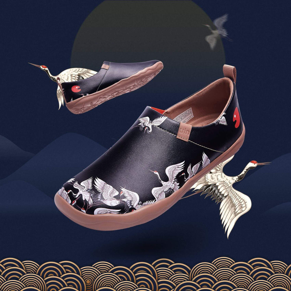 UIN Women Crane In Dark Canvas loafers