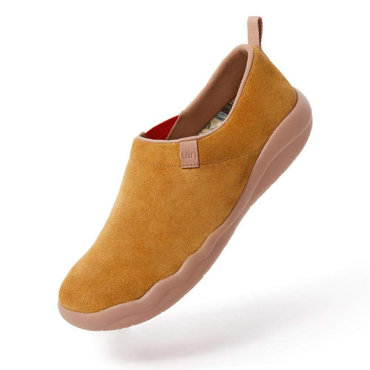 UIN Women Toledo II Khaki Cow Suede Men (Pre-sale) Canvas loafers