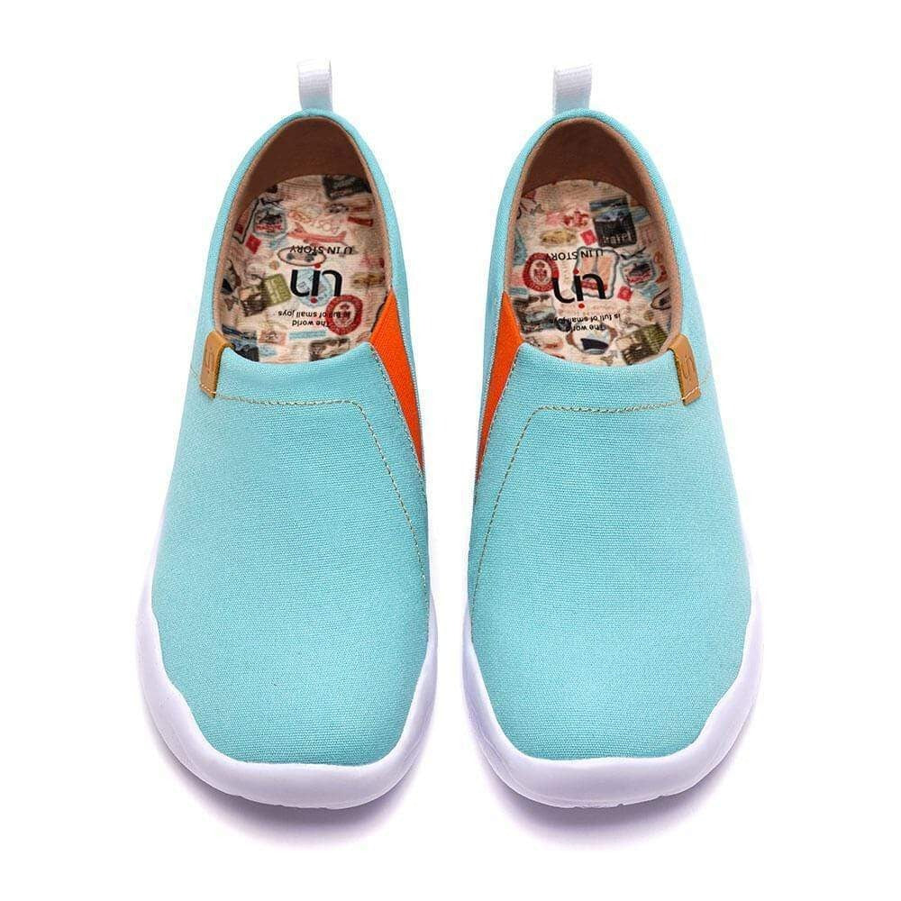 UIN Footwear Women Toledo Light Blue Canvas loafers