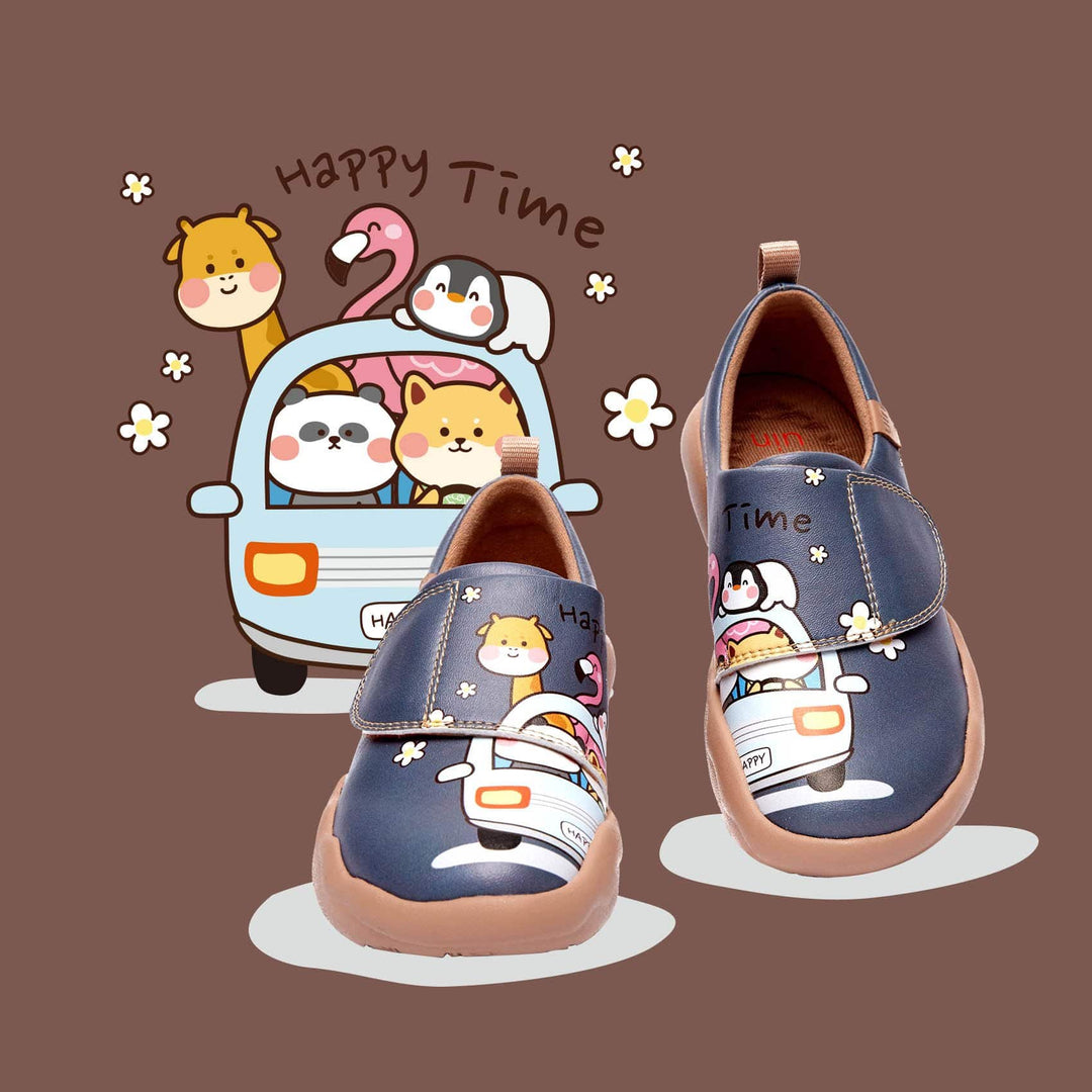 UIN Kid Happy Bus-Grey Toledo II Kid Canvas loafers
