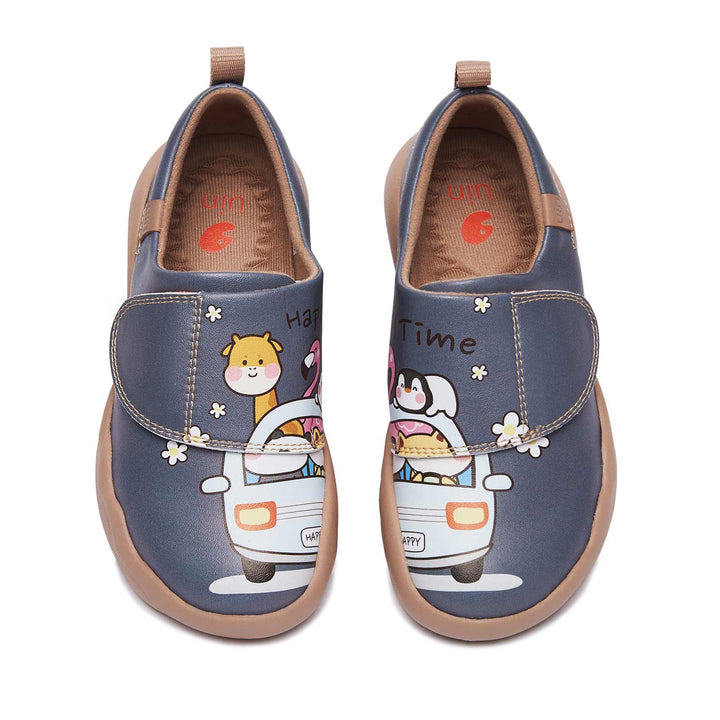 UIN Kid Happy Bus-Grey Toledo II Kid Canvas loafers