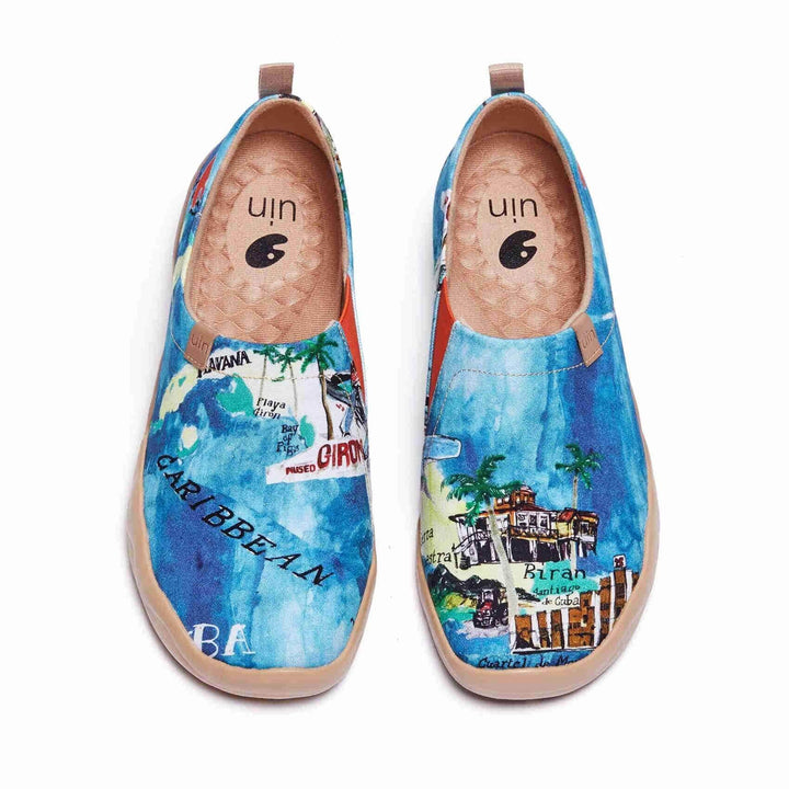 UIN Men Caribbean Pearl Canvas loafers