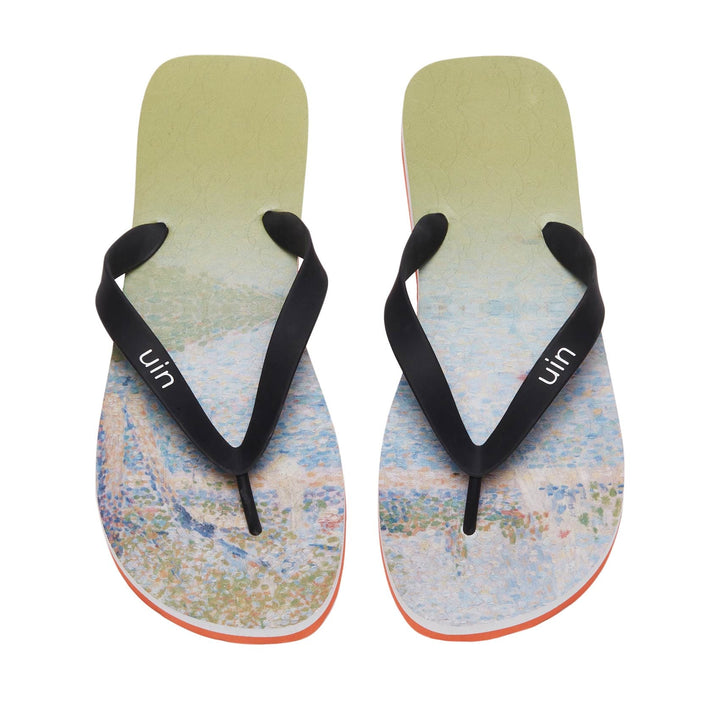 UIN Men Georges Seurat The Seine seen from La Grande Jatte Blanes Men Canvas loafers