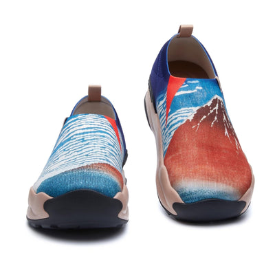 UIN Footwear Men Katsushika Hokusai Red Fuji 2 Toledo XI Men Canvas loafers