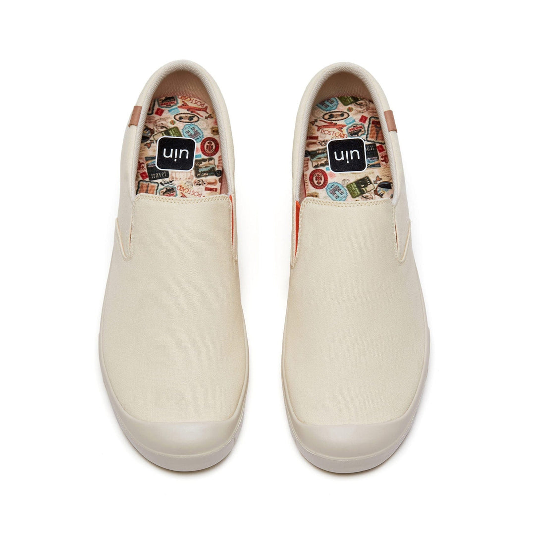 UIN Men Oat Milk Canvas Cadiz I Men Canvas loafers