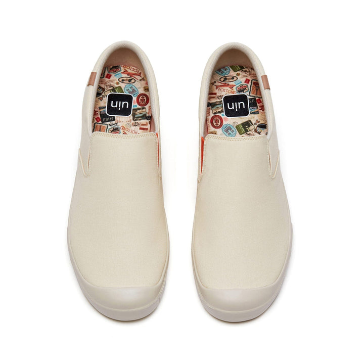 UIN Men Oat Milk Canvas Cadiz I Men Canvas loafers