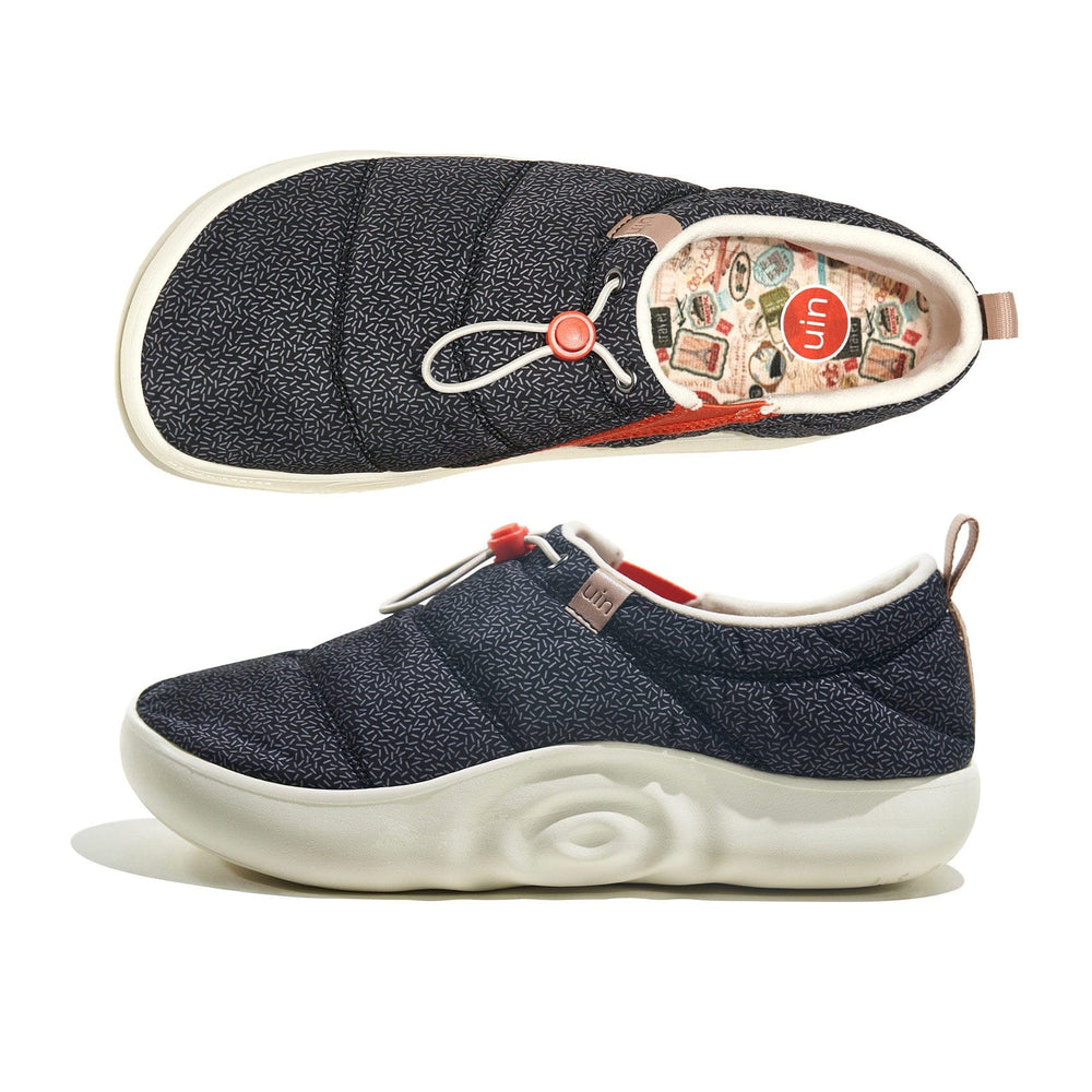 UIN Men Raspberry Black Toledo X Men Canvas loafers