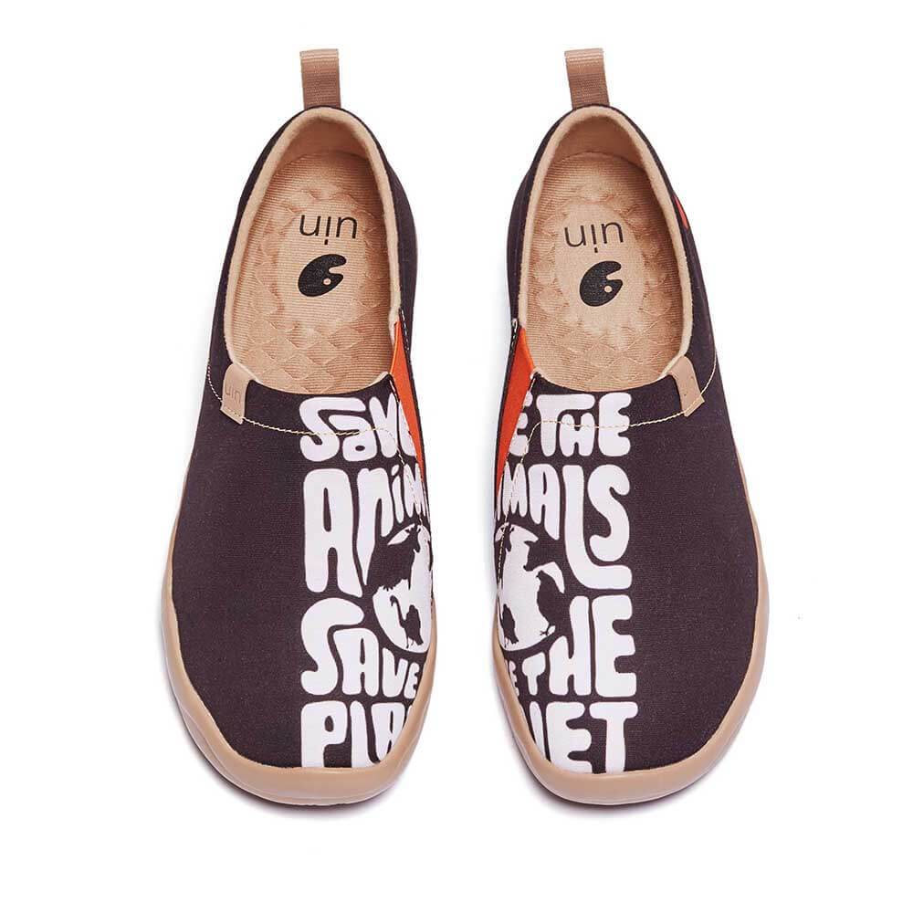 UIN Men Save the Planet Canvas loafers
