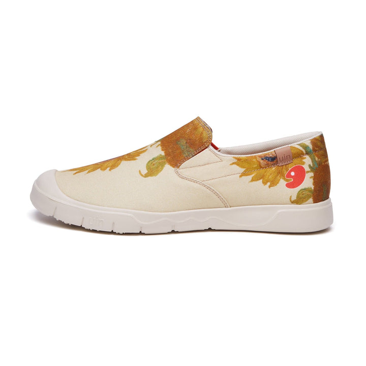 UIN Men Van Gogh Sunflowers Cadiz Men Canvas loafers