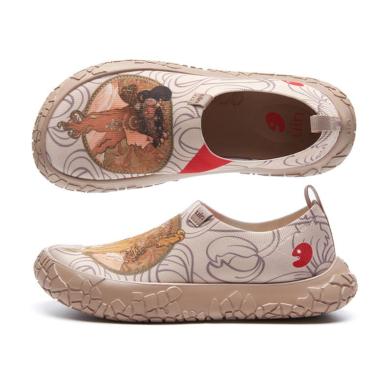 UIN Women Alphonse Mucha Brunette & Blonde Toledo IV Women Canvas loafers