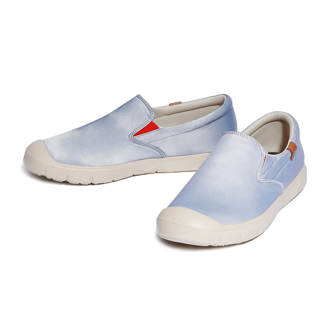 UIN Women Blue Brush Silk Cadiz I Women Canvas loafers