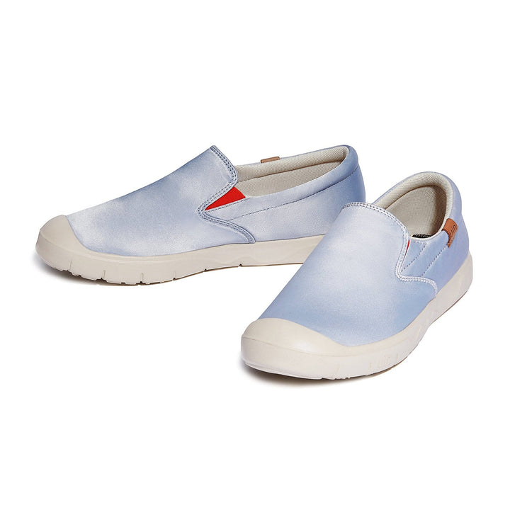 UIN Women Blue Brush Silk Cadiz I Women Canvas loafers